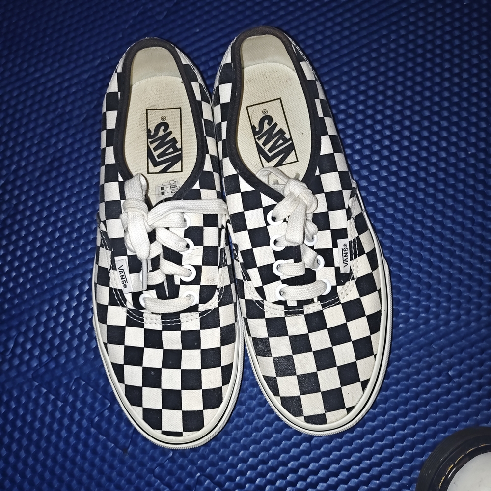 Vans Women's Checkered Black and White Shoes
